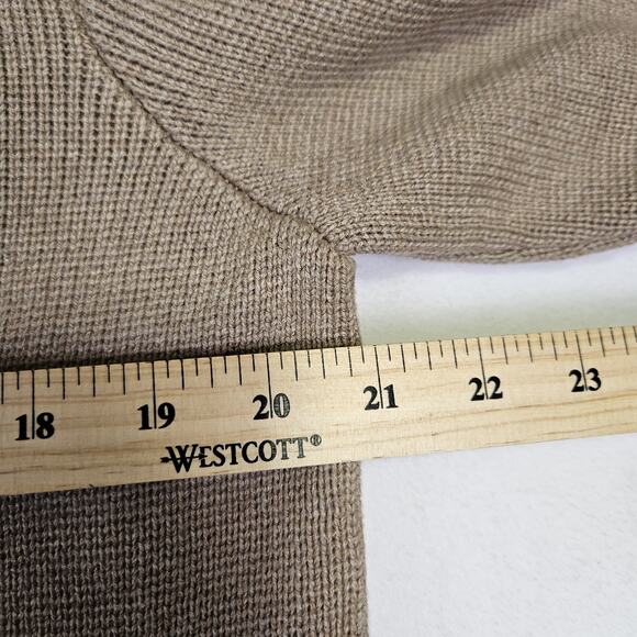 JCrew Women L Lady Jacket Cardigan Sweater Gold Button Brown Quiet Luxury Cotton - Picture 14 of 16